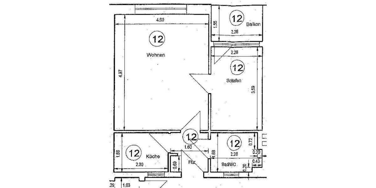 Etagenwohnung Erfurt Krämpfervorstadt - 2 Zimmer, 41 m&sup2;, 99.500&euro; | Angebot:24544821