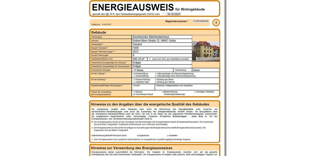 Etagenwohnung Gotha - 4 Zimmer, 110 m&sup2;, 600&euro; | Angebot:27714572