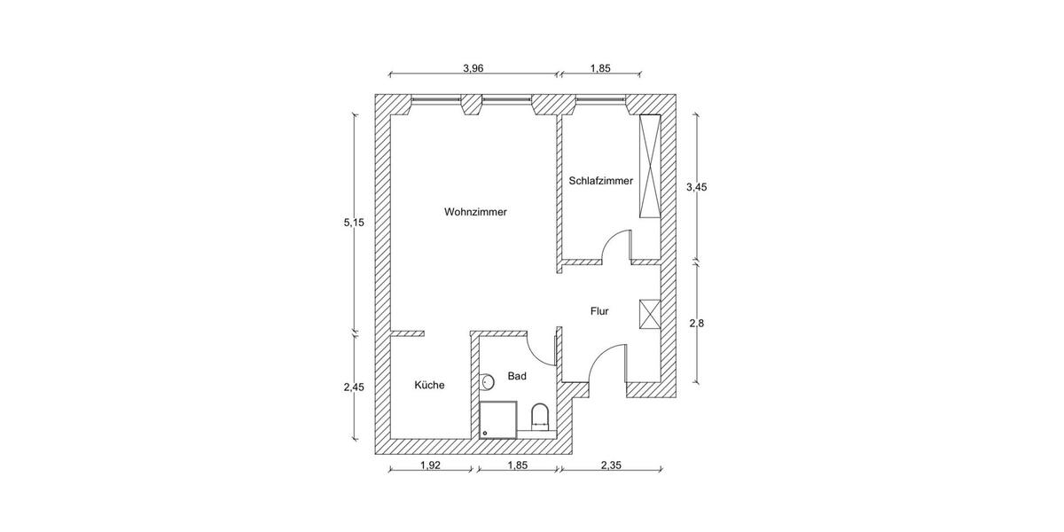 Zweiraumwohnung im Zentrum von Kölleda 2 zimmer