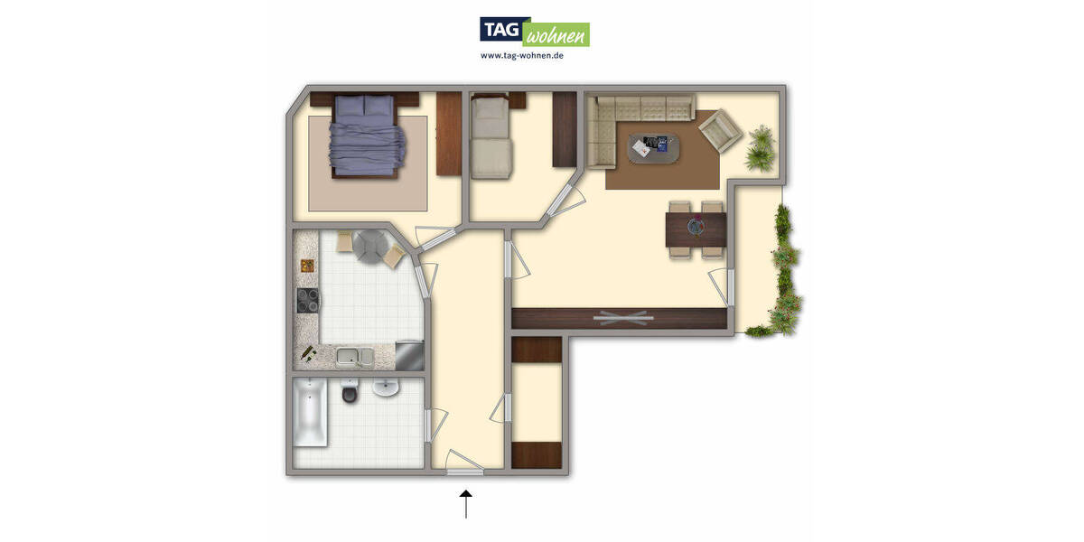 Etagenwohnung Stadtilm - 3 Zimmer, 82 m&sup2;, 490&euro; | Angebot:26170573