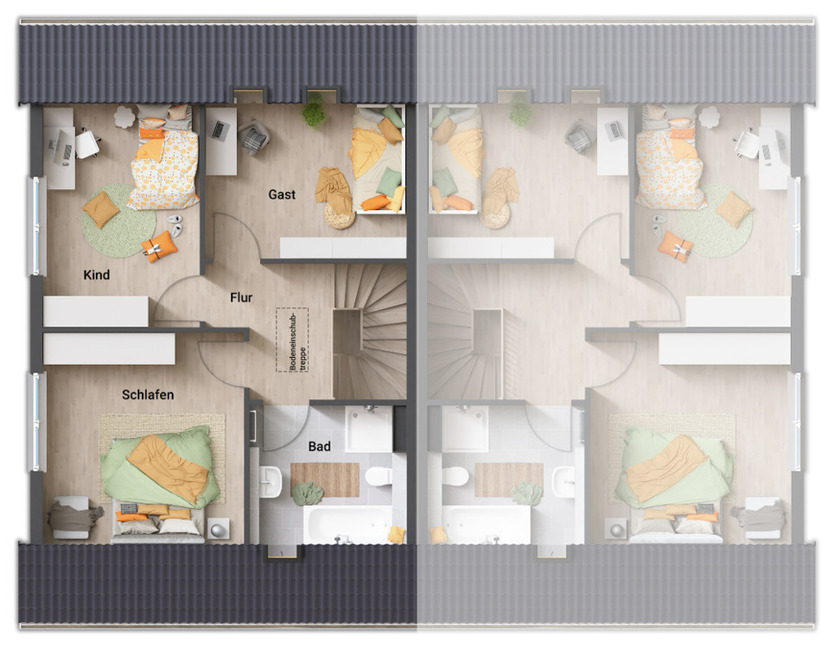 Unabhängigkeit und Nähe ideal kombiniert im Town & Country Doppelhaus in Schwabhausen 5 zimmer