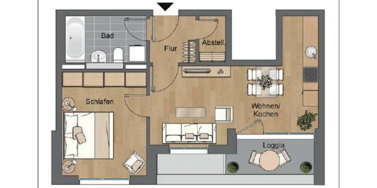 Etagenwohnung Erfurt Johannesvorstadt - 2 Zimmer, 50 m&sup2;, 715&euro; | Angebot:25289610