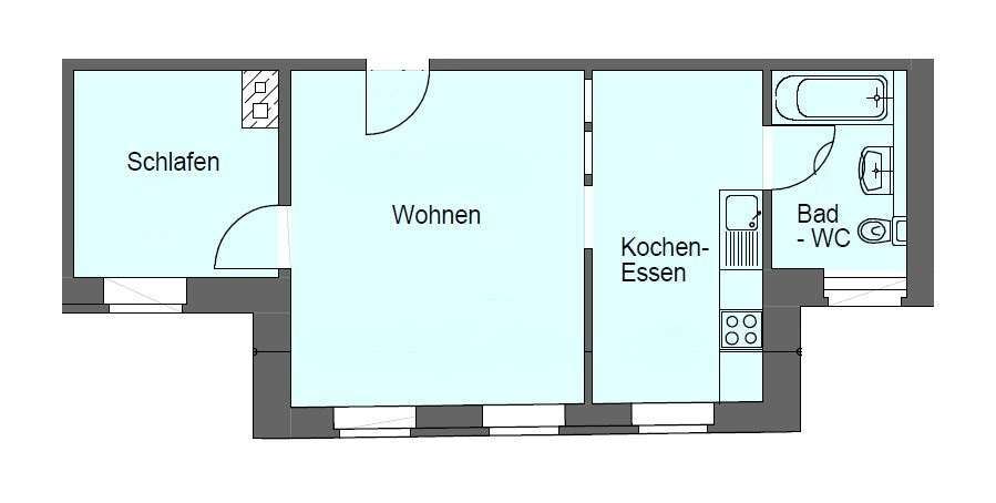 Citynahe & kompakte 2-Zimmer-Wohnung in der Erfurter Andreasvorstadt 2 zimmer