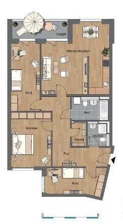 Etagenwohnung Erfurt Johannesvorstadt - 4 Zimmer, 114 m&sup2;, 1.625&euro; | Angebot:24639613