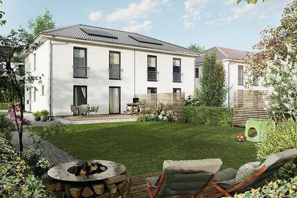 Das Doppelhaus kombiniert urbanes Lebensgefühl mit ländlichem Charme in Gispersleben