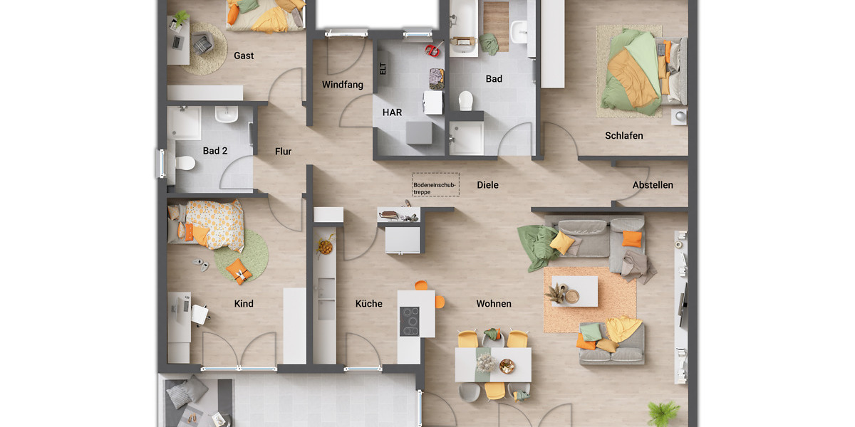 Bungalow Schwabhausen - 5 Zimmer, 133 m&sup2;, 447.574&euro; | Angebot:25780999
