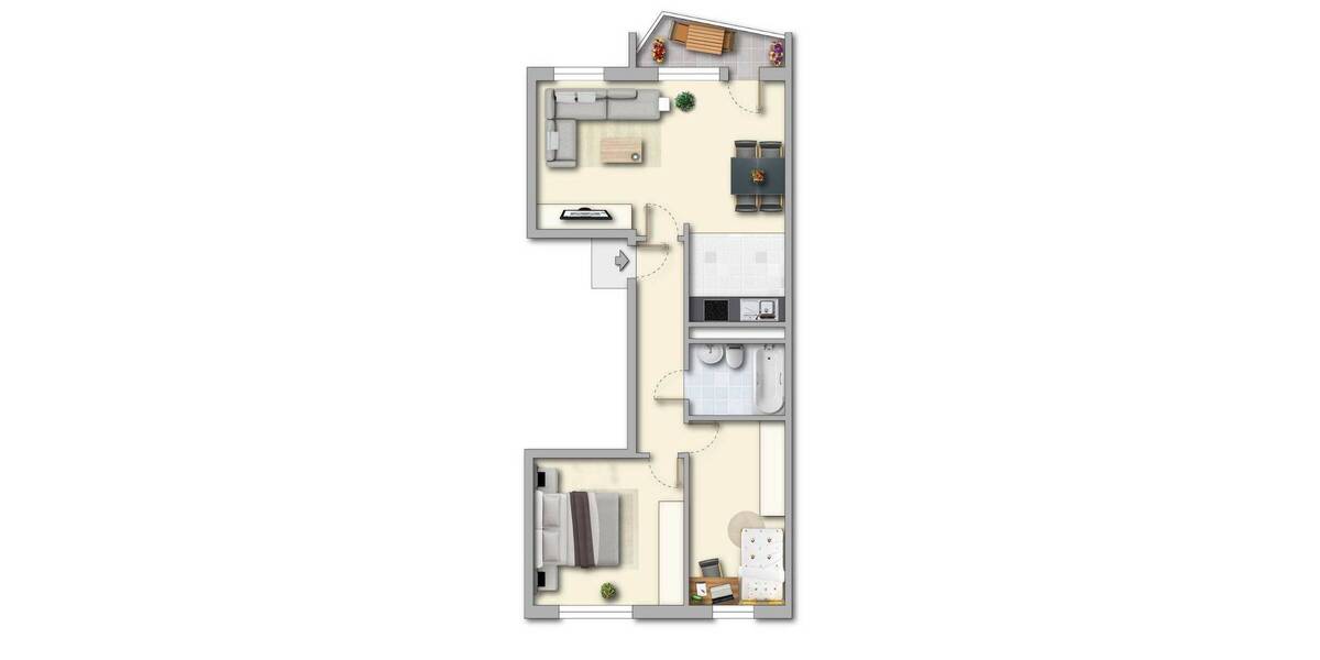 Etagenwohnung Ohrdruf - 3 Zimmer, 61 m&sup2;, 395&euro; | Angebot:26885992