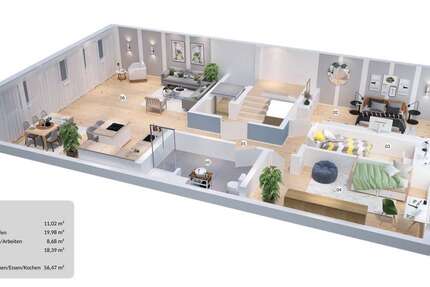 Wohnung Erfurt - 4 Zimmer, 128 m&sup2;, 1.405&euro; | Angebot:27255360