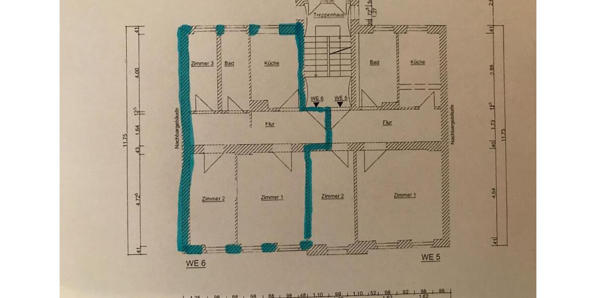 Etagenwohnung Erfurt Johannesvorstadt - 3 Zimmer, 64 m&sup2;, 576&euro; | Angebot:25236316