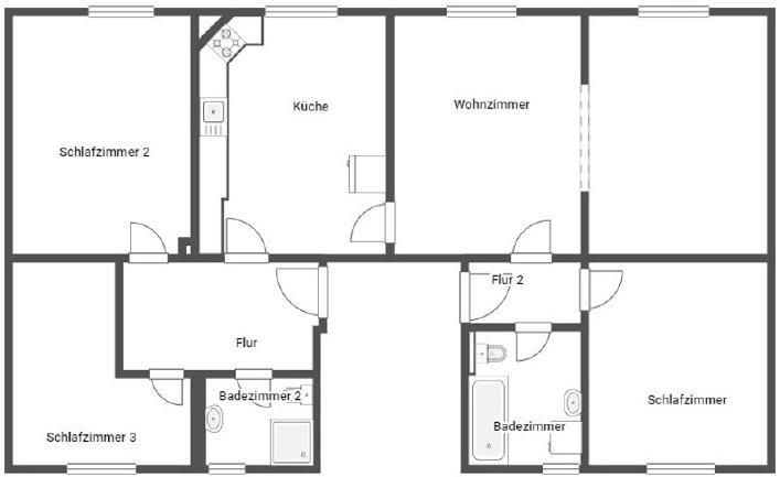 Erdgeschoßwohnung Arnstadt - 4 Zimmer, 110 m&sup2;, 229.500&euro; | Angebot:26580663