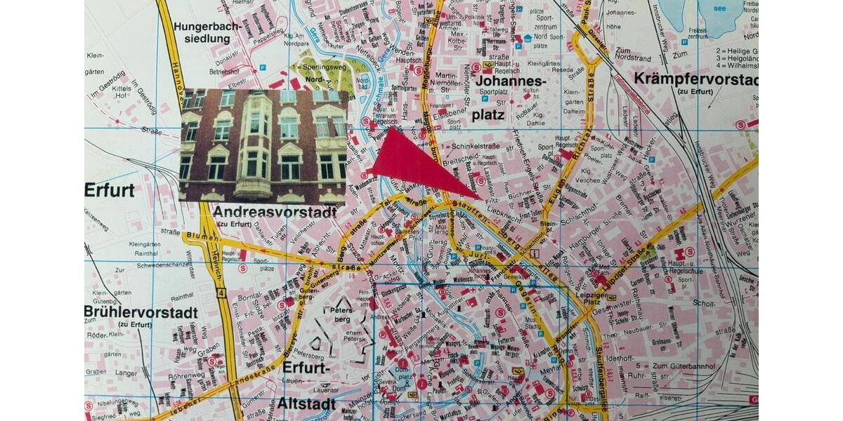 Etagenwohnung Erfurt Johannesplatz - 2 Zimmer, 52 m&sup2;, 600&euro; | Angebot:27612461