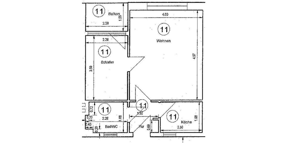 Etagenwohnung Erfurt Krämpfervorstadt - 2 Zimmer, 41 m&sup2;, 99.500&euro; | Angebot:26156460
