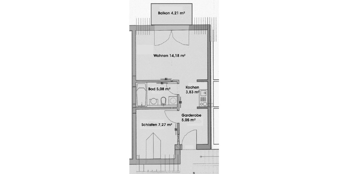 Helle 2-Zimmer-Wohnung mit Balkon und TG-Stellplatz - Dachgeschoßwohnung Gotha Bergallee | Angebot:26961835