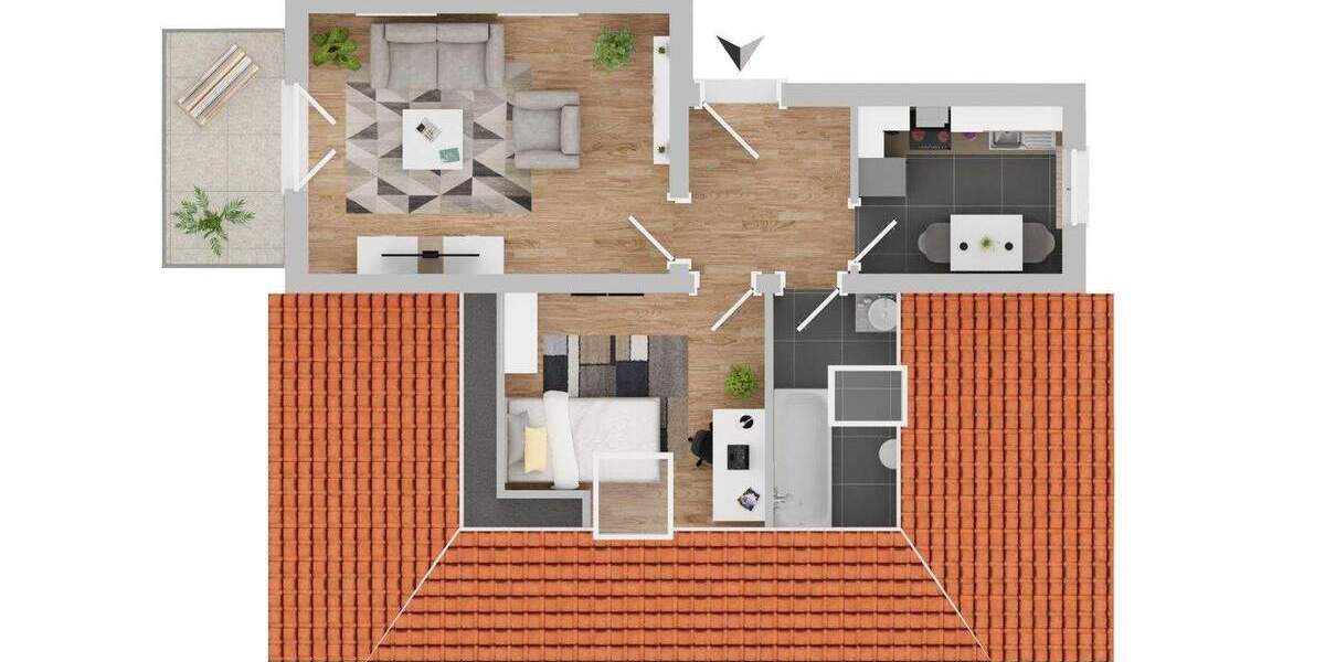 Etagenwohnung Weimar Südstadt - 2 Zimmer, 38 m&sup2;, 89.000&euro; | Angebot:25880749