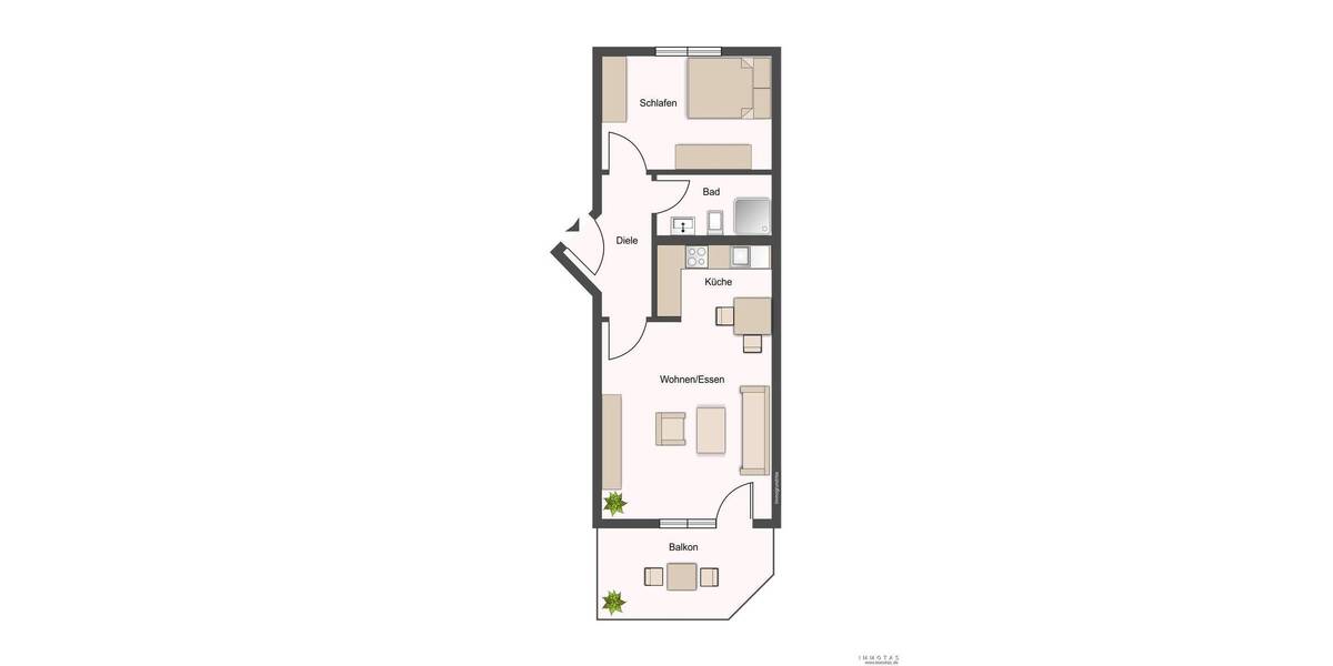 Etagenwohnung Erfurt / Niedernissa Niedernissa - 2 Zimmer, 43 m&sup2;, 130.000&euro; | Angebot:26929555