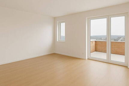 Erstbezug nach Sanierung: 1-Zimmer-Wohnung in Maintal Bischofsheim mit Skylineblick und Einbauküche