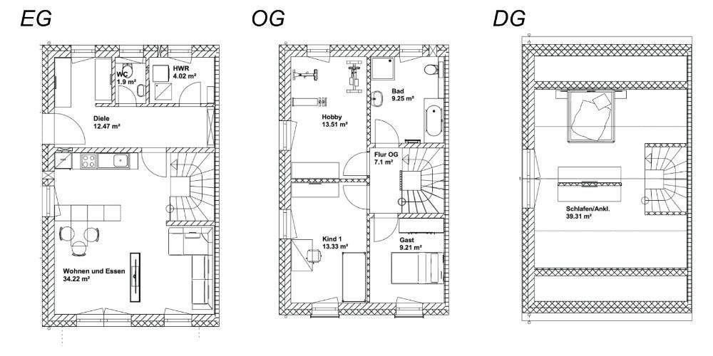 Doppelhaushälfte Erfurt Waltersleben - 5 Zimmer, 140 m&sup2;, 500.750&euro; | Angebot:25802724