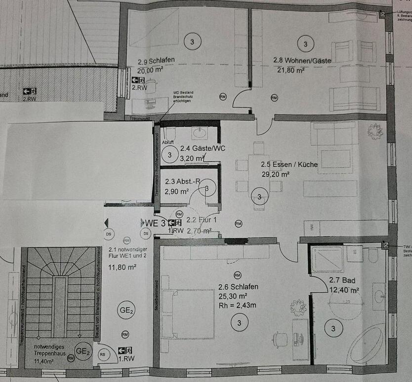 3 Raumwohnung Erstbezug 130 qm Sömmerda OT Leubingen zimmer