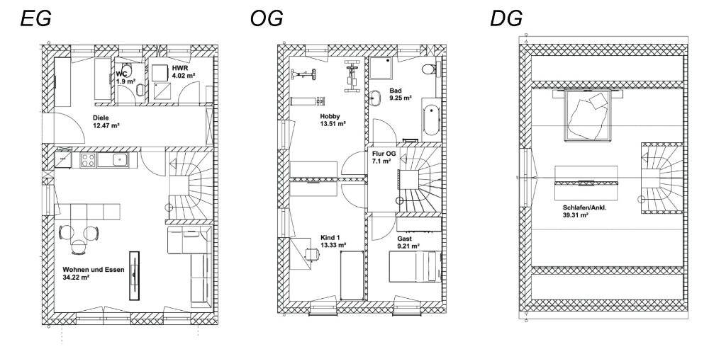 Doppelhaushälfte Erfurt Waltersleben - 5 Zimmer, 140 m&sup2;, 482.550&euro; | Angebot:25916848
