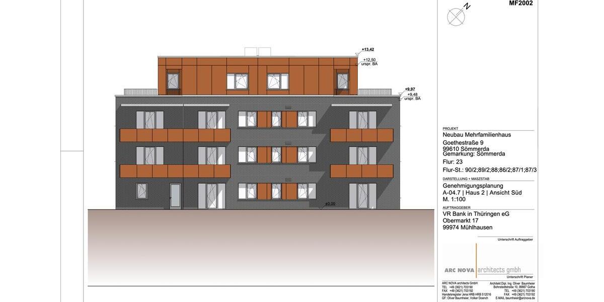 Etagenwohnung Sömmerda - 3 Zimmer, 97 m&sup2;, 1.258&euro; | Angebot:22779654