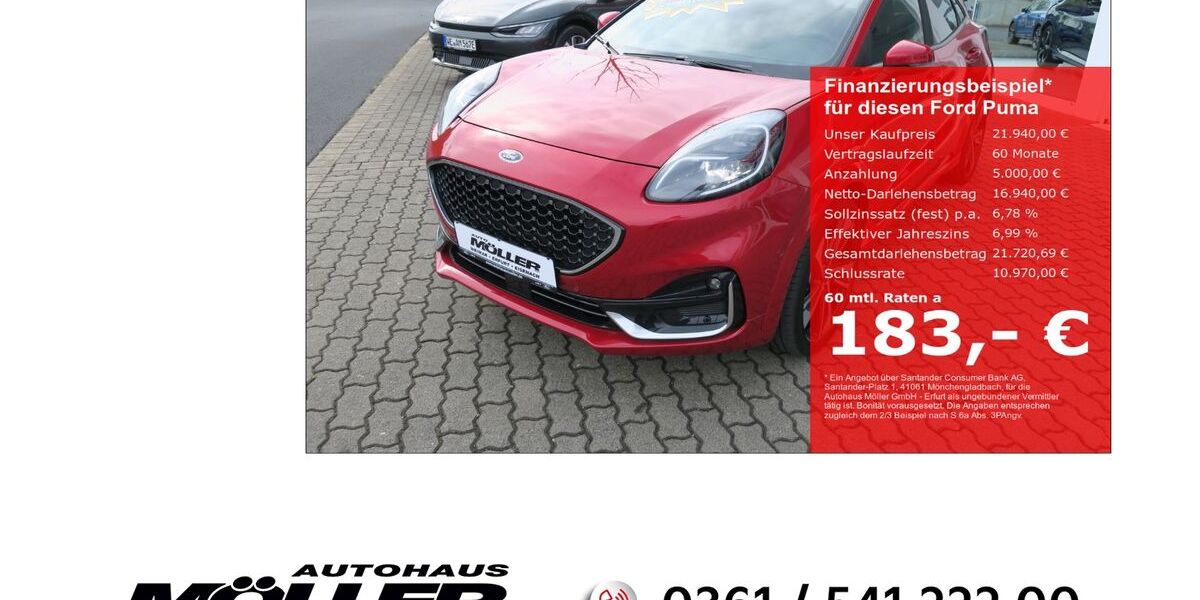Ford Puma 4.199 km 21.940 &euro; Erfurt 99087