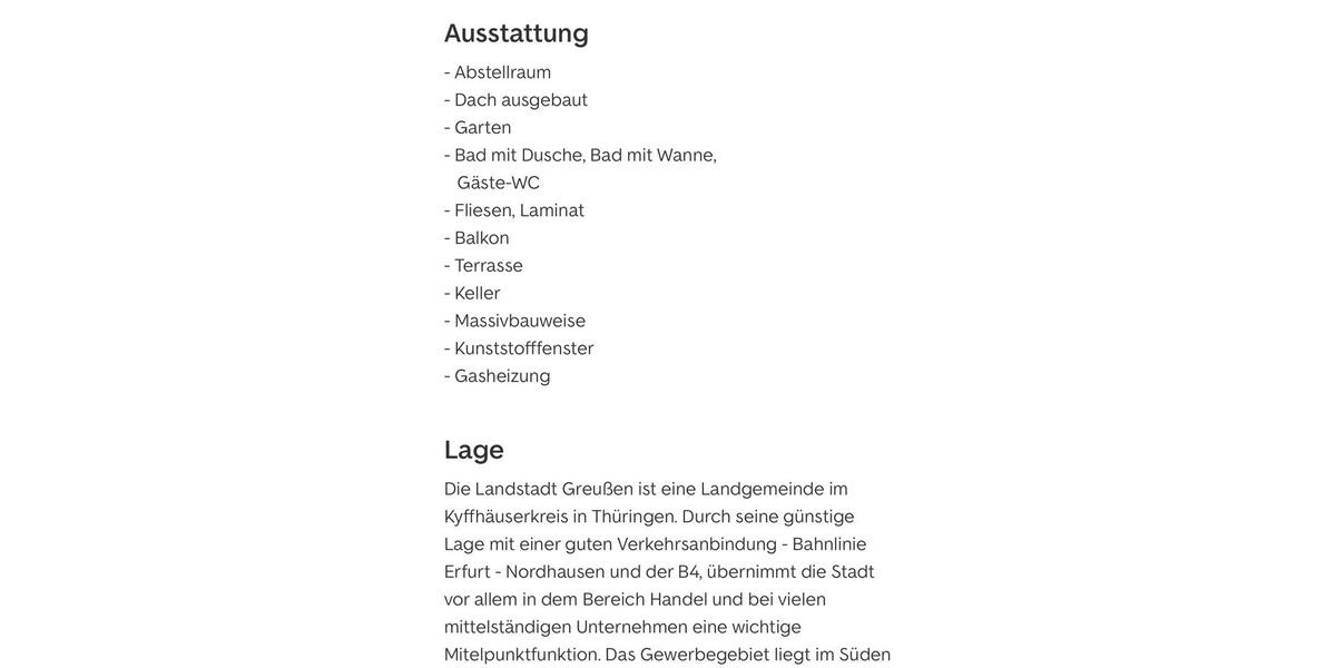 Doppelhaushälfte Greußen - 70.000&euro; | Angebot:26780282