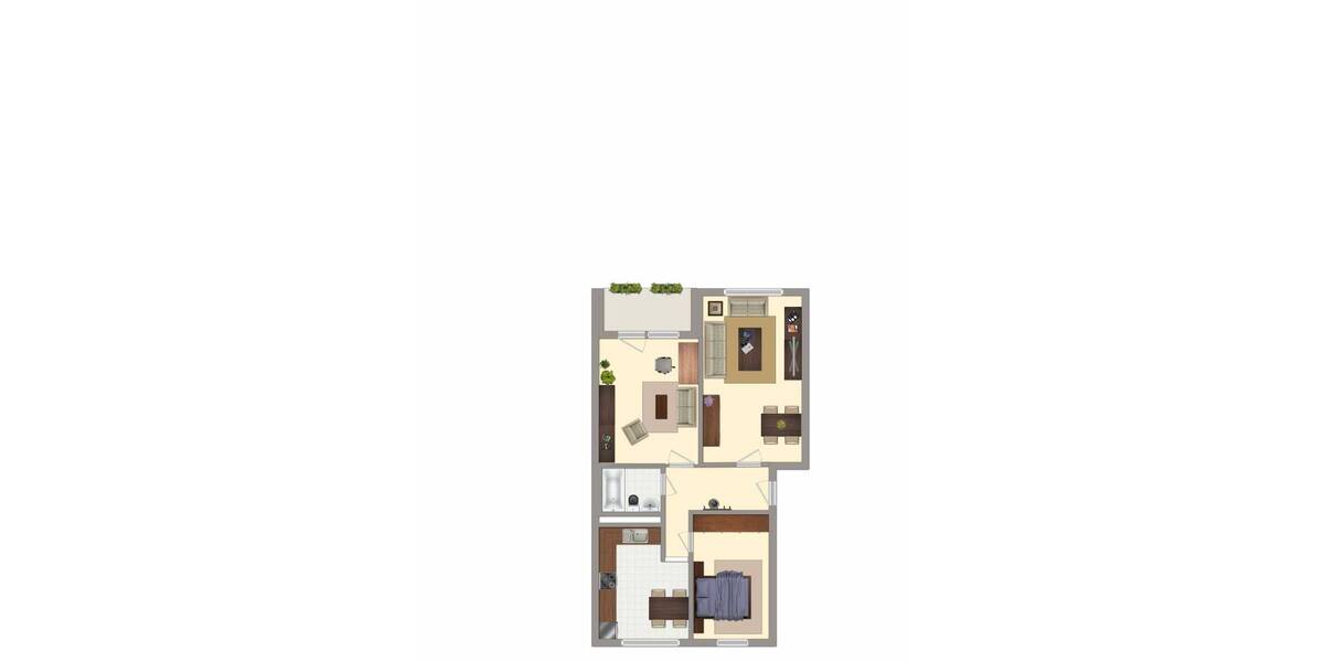 Etagenwohnung Erfurt Melchendorf - 3 Zimmer, 70 m&sup2;, 455&euro; | Angebot:26929947