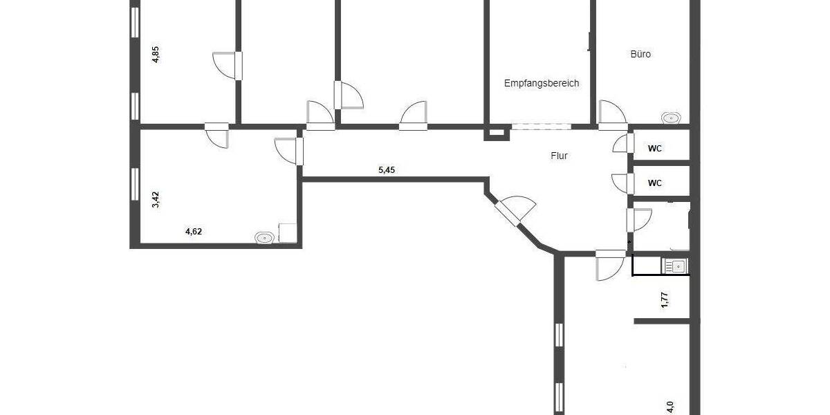 Gewerbeobjekt Sömmerda - 6 Zimmer, 144 m&sup2;, 1.100&euro; | Angebot:24037171