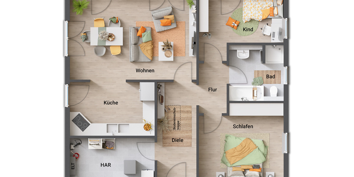 Bungalow Tunzenhausen Tunzenhausen - 3 Zimmer, 90 m&sup2;, 306.890&euro; | Angebot:25940801