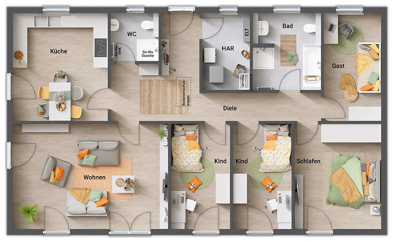 Bungalow Alperstedt - 5 Zimmer, 130 m&sup2;, 455.730&euro; | Angebot:25837884