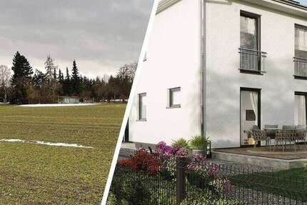 Das Doppelhaus kombiniert urbanes Lebensgefühl mit ländlichem Charme in Großobringen