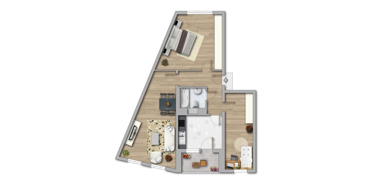 Dachgeschoßwohnung Erfurt Melchendorf - 3 Zimmer, 74 m&sup2;, 470&euro; | Angebot:24975349