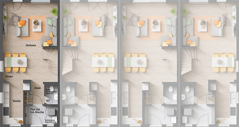 Reihenendhaus Erfurt Stotternheim - 4 Zimmer, 99 m&sup2;, 324.420&euro; | Angebot:25178125