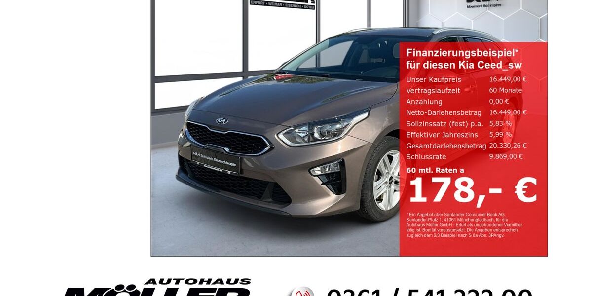 Kia ceed Sportswagon 73.446 km 16.449 &euro; Erfurt 99087