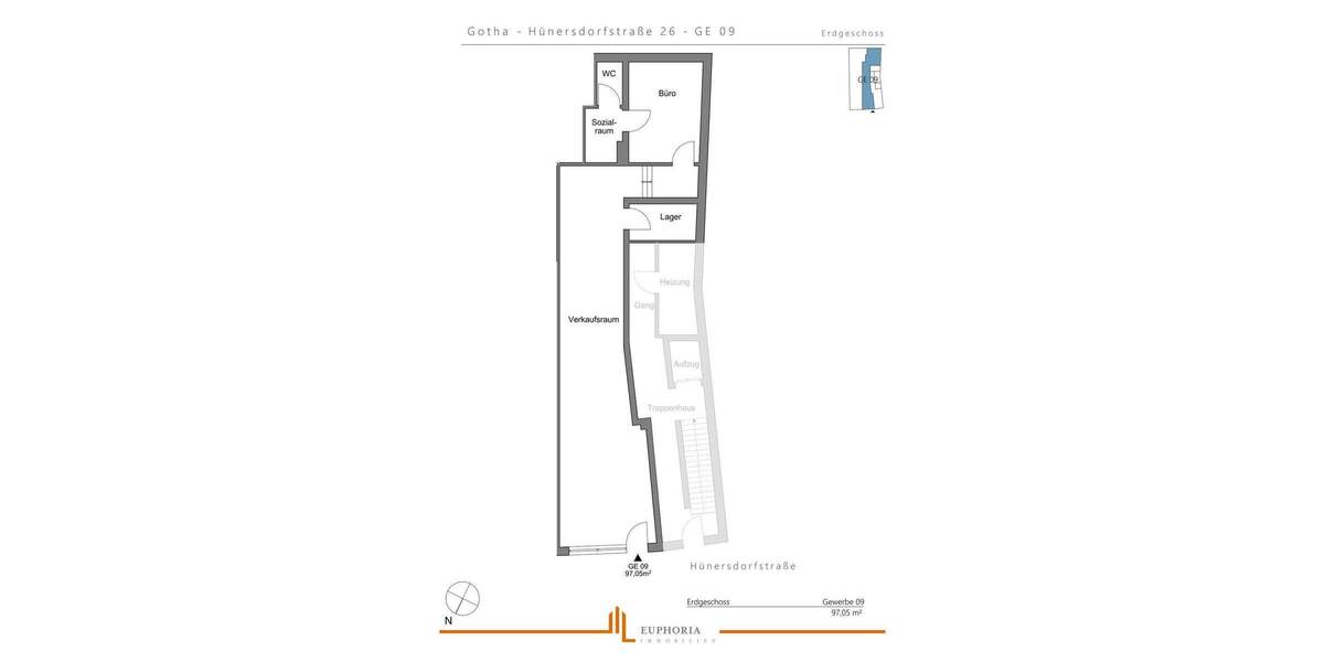 Gewerbeobjekt Gotha - 3 Zimmer, 753&euro; | Angebot:25679319