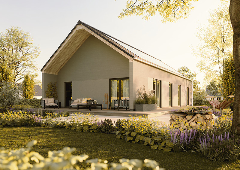 Der Bungalow, der mehr als ebenerdig ist in Molsdorf