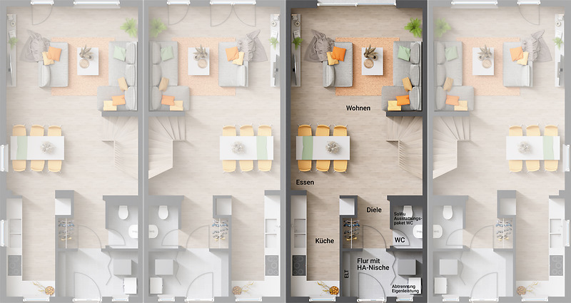 Reihenmittelhaus Erfurt Stotternheim - 4 Zimmer, 99 m&sup2;, 309.360&euro; | Angebot:25267948