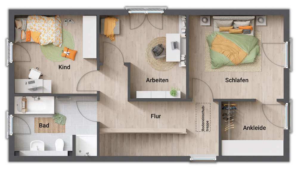 Einfamilienhaus Erfurt Kühnhausen - 4 Zimmer, 132 m&sup2;, 266.860&euro; | Angebot:24531145