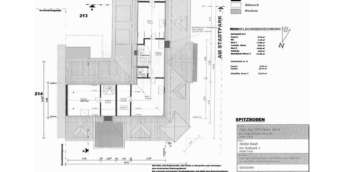 Dachgeschoßwohnung Erfurt Daberstedt - 5 Zimmer, 167 m&sup2;, 1.665&euro; | Angebot:24866952