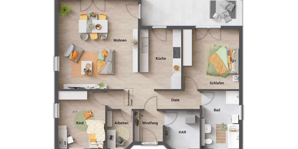 Bungalow Gierstädt - 4 Zimmer, 108 m&sup2;, 407.120&euro; | Angebot:25748845