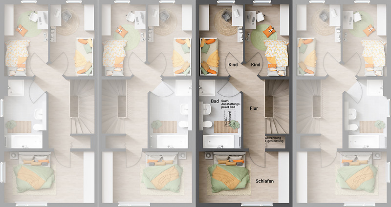 Reihenmittelhaus Erfurt Stotternheim - 4 Zimmer, 99 m&sup2;, 309.360&euro; | Angebot:25279311