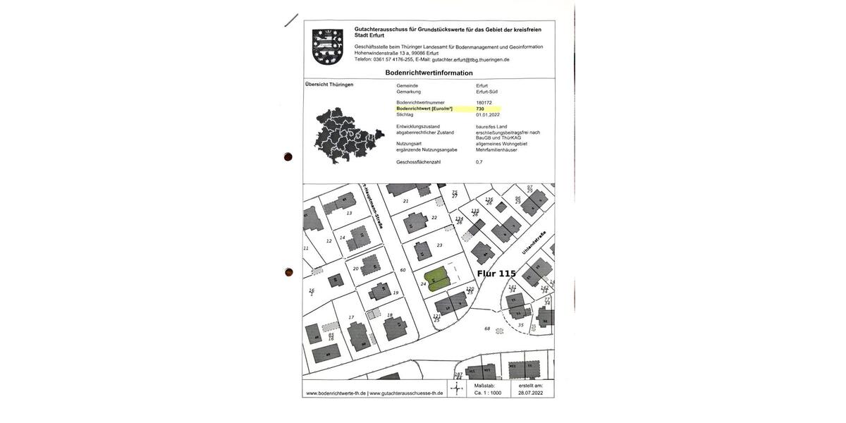 Erdgeschoßwohnung Erfurt Daberstedt - 3 Zimmer, 88 m&sup2;, 395.000&euro; | Angebot:26847575
