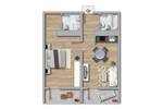 Etagenwohnung Erfurt Herrenberg - 2 Zimmer, 51 m&sup2;, 335&euro; | Angebot:26797075