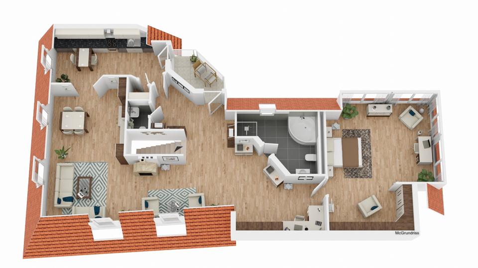 Dachgeschoßwohnung Erfurt - 2 Zimmer, 128 m&sup2;, 1.190&euro; | Angebot:26492734