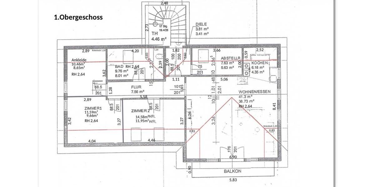 Dachgeschoßwohnung Drei Gleichen - 4 Zimmer, 111 m&sup2;, 1.000&euro; | Angebot:26006872