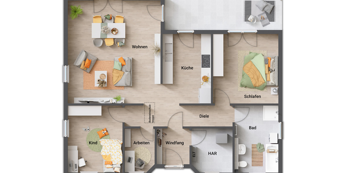 Bungalow Alperstedt - 4 Zimmer, 108 m&sup2;, 429.120&euro; | Angebot:25851591