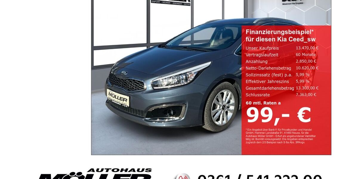 Kia ceed Sportswagon 90.500 km 13.470 &euro; Erfurt 99087