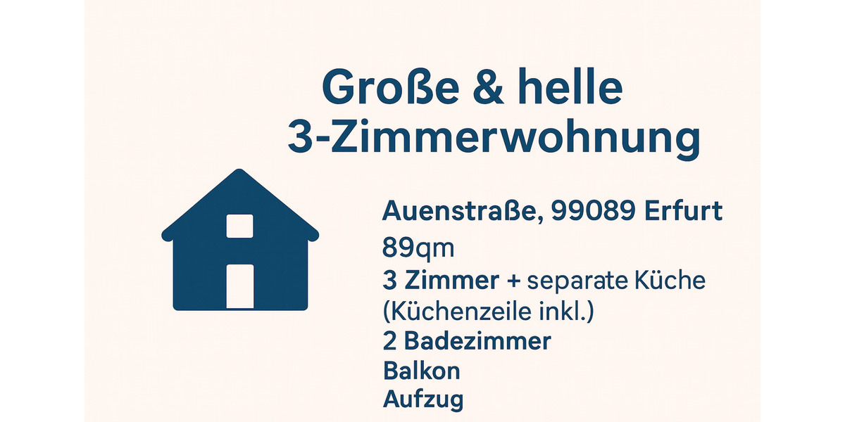 3 Zimmerwohnung - BalkonAufzug2 Badezimmer - Erfurt 3 zimmer