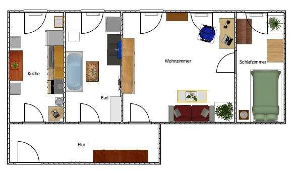 Etagenwohnung Erfurt Johannesplatz - 2 Zimmer, 59 m&sup2;, 131.600&euro; | Angebot:24870614