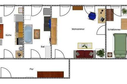 Wohnung Erfurt Johannesplatz - 2 Zimmer, 59 m&sup2;, 131.600&euro; | Angebot:24870614